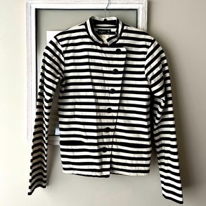 Agnès B Jersey Cotton Button-Down Jacket, size 4